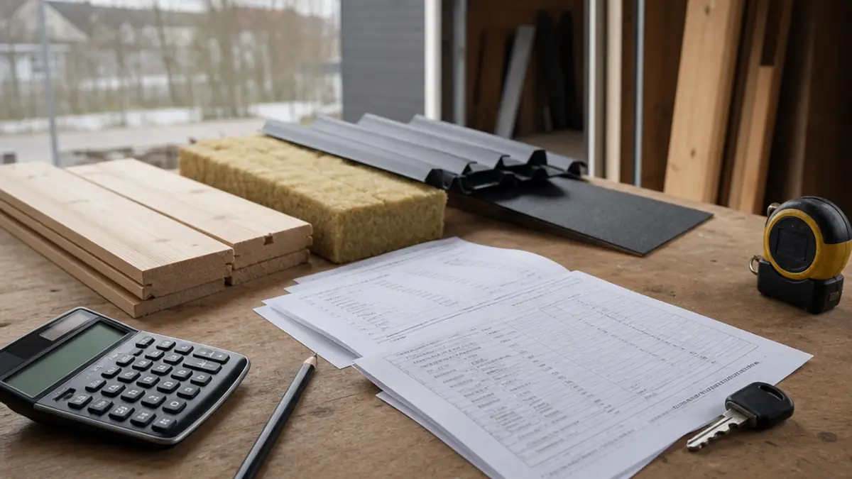 Materialuppskattning och kalkyl för garageprojekt